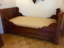 Bett Sofa original Biedermeier Nussbaum Holz Federkern neu bezogene Matratze
