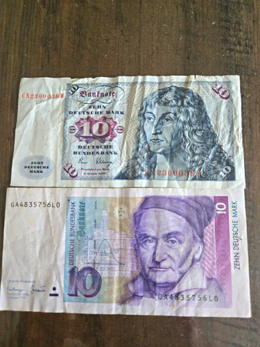 Deutsche mark banknoten - 2x,