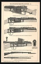 Druck 1898 - Mauser Handfeuerwaffen - Gewehre Waffen Repetiergewehr Schlagbolzen