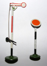 Spur HO / OO Tageslicht Flügelsignal Flügel Vorsignal Scheibe Handbetrieb Blech