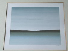 Claudia Keller *1942 Lineare Landschaften 1981 Siebdruck Wasser Küstenlandschaft