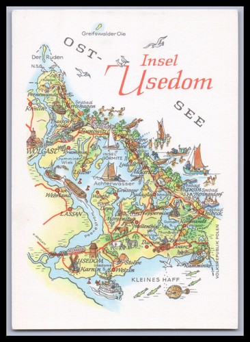 Ansichtskarte insel usedom - usedom, /