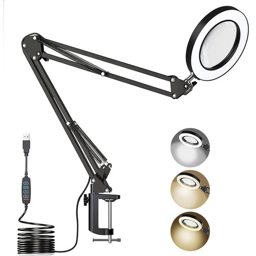 Dimmbare lupe mit licht und - mit,