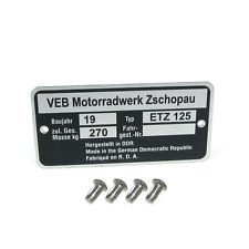 Typenschild mit 4 x Kerbnagel