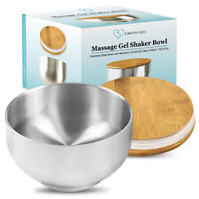 Stainless Steel Bowl Shaker with Bamboo Lid and Air Seal with 500ml Capacity
