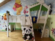 kinder Hochbett mit Lattenrost und Matratze Kinderhochbett Abenteuerbett Bett