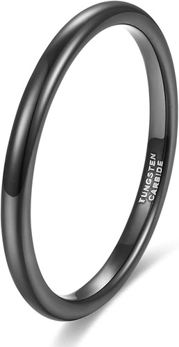 Schmale wolfram ringe schwarz - wolfram,