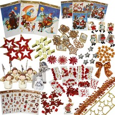 Weihnachtsdeko 100 Teile Mischpaket Dekoration Weihnachten Advent Fest Figur