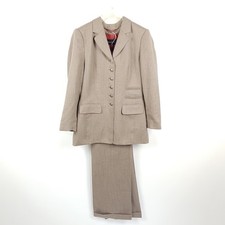 Rena Lange Hosenanzug Damen Gr. 38 Grau Blazer Hose Anzug Weites Bein