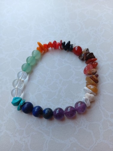 Chakra armband mit - chakra, gummizug