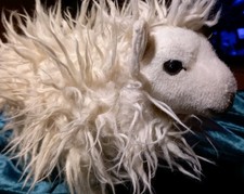 KÖSEN Schaf Lamm stehend wollweiß Plüschtier Stofftier 30cm 