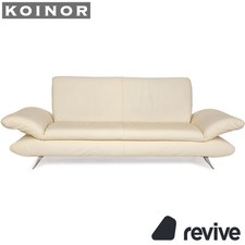 Koinor Rossini Leder Dreisitzer Creme manuelle Funktion Sofa Couch