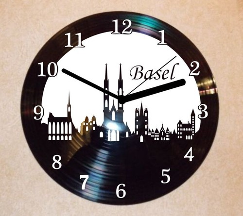 Basel wanduhr schallplattenuhr - wanduhr,