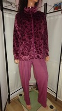 Distra Fashion Nicki Wellness/Haus-Anzug Bordeauxrot Taschen kuschelig Gr 48