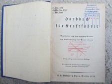 Handbuch für Kraftfahrer Wehrmacht Marine Kiel, BMW R 12, Original v. 1939