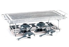 Steingrill 37x19cm,2 Brenner