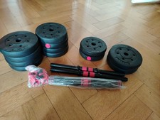 Hantelset 30 kg Kurzhanteln Langhantel Set Hantel Hantelscheiben Krafttraining