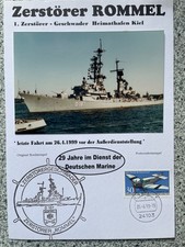 Zerstörer "Rommel" Außerdienststellung,Bordstempel 1999