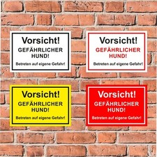 Schild Vorsicht! Gefährlicher Hund  - in 4 Größen - S00017-146