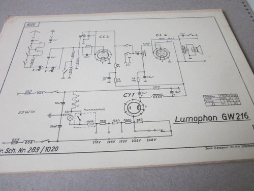 Lumophon 216 schaltplan - gw, mit