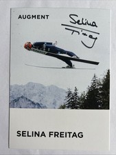 original signierte Autogrammkarte Skispringen Selina Freitag *2.WM 2025*