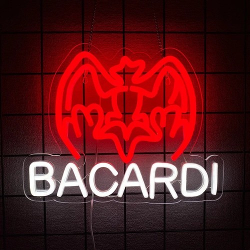 Led neonschild bacardi bar - led,