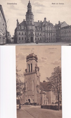 Crimmitschau markt mit - ak, crimmitschau,