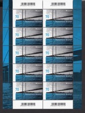 70 Cent Rheinknie- und Oberkasseler Brücke Mi 3383 ** Kleinbogen Luxus!
