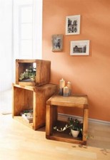 Holz Würfel Regal "Geflammt"