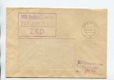 DDR Dienst ZKD Brief Forst 12.11.65 VEB Reißwollewerke 