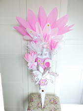 Schultüte Einhorn zarte Farben Zuckertüte Einhorn Mädchen Name Handarbeit neu