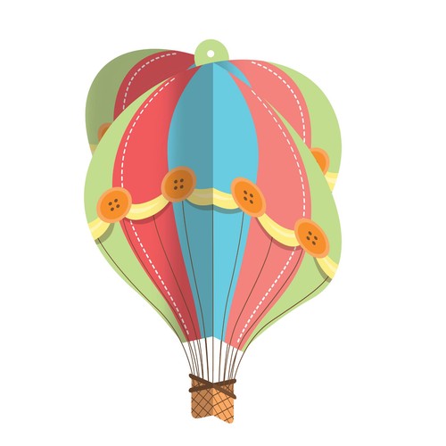 Hängedekoration baby ballon - hängedekoration, baby-ballon