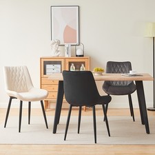 2pcs Esszimmerstühle Set Samt