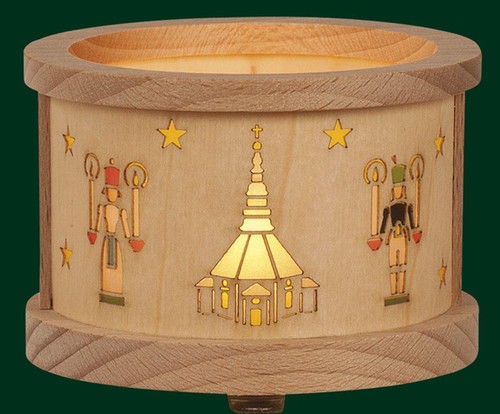 Teelichtlaterne mit seiffener - teelichtlaterne,