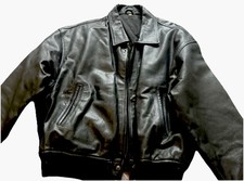 Herren Bomberjacke Robust Echtes Leder Gr:L