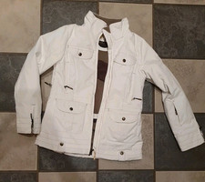 TCM Tchibo Damen Winter Ski-Jacke gefüttert creme-weiss Kapuze Gr 40, Top!