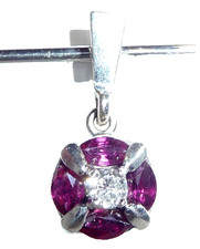 Anhänger 750 Gold Weißgold