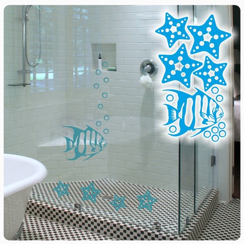Fische seesterne wandtattoo - seesterne,