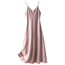 Damen Seidig Kleid Satin