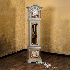 Voglauer Standuhr Altblau Anno 1700 Handbemalt Bauernmöbel Landhaus Alpenland