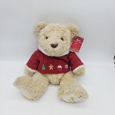 Harrods Teddybär Maxwell Bear 2009 mit Strickpullover zu Weihnachten 38 cm
