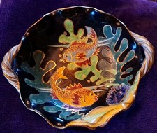 Schale Obst- Vallauris Keramik Steingut Handgefertigt Jugendstil Blume France