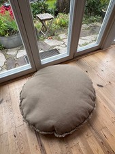 Bodenkissen Sitzkissen beige Ø 75 cm, H 25 cm