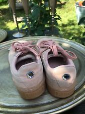 Puma Suede Strass Glitzer Sneaker Rosa Lachsfarben Größe 39 H6