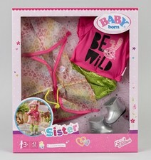 BABY born Sister Trendiges Regenbogen Set 43cm – Original Zapf Puppenkleidung
