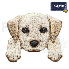 Labrador Hund Patch - Retriever Dog Puppy Welpe Bügelbild Aufnäher Flicken