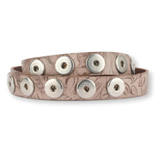 Noosa Amsterdam Gürtel verstellbar 80 cm Embossed Light Brown für Chunks SALE