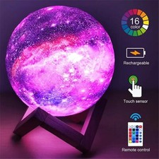 3D Mond Galaxy Lampe mit
