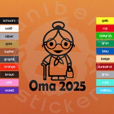 Auto Aufkleber "Oma 2025"  13x16cm  Sticker Familie Großmutter Versandkostenfrei