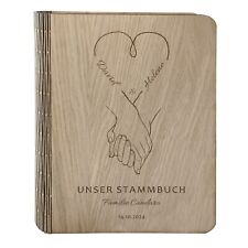 Stammbuch Holz Stammbücher personalisiert A5 A4 Forever Holzbuch Hochzeit
